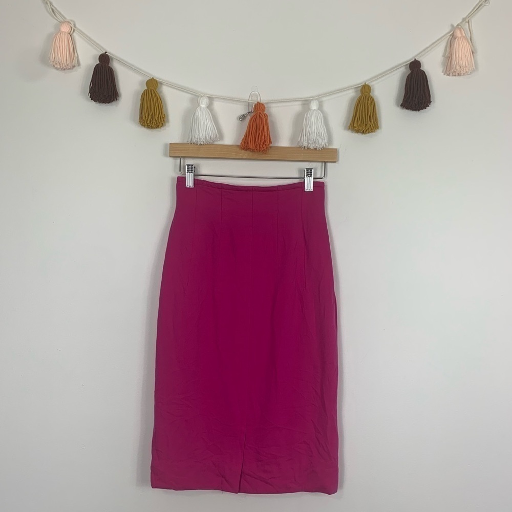 Vintage Escada by Margaretha Ley New Wool Barbiecore Hot Pink Pencil Skirt 2